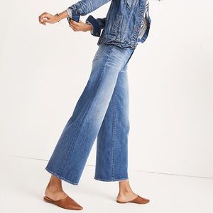 Madewell Wide-Leg Crop Jeans in Finney Wash
